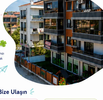 Yön Akademi Kids Anaokulu binası ve Çiftlikköy çevresi